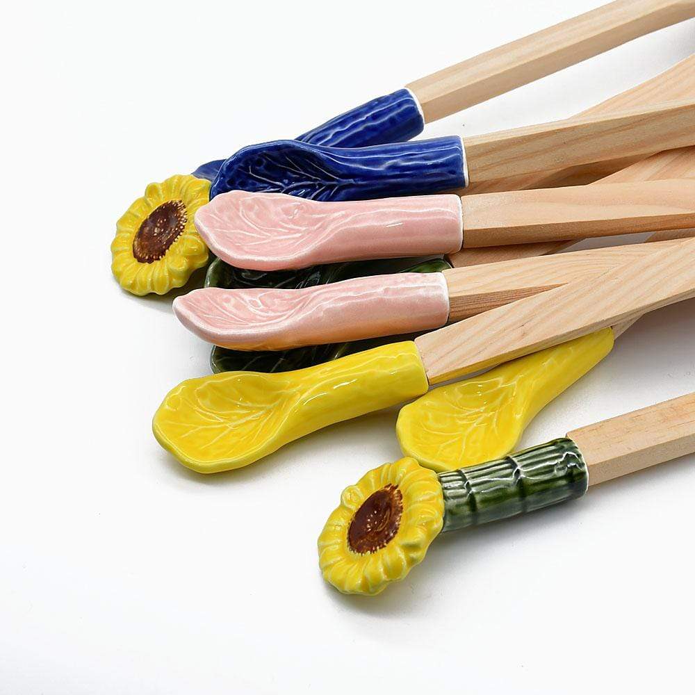 Cabbage-shaped Serving Cutlery - Green