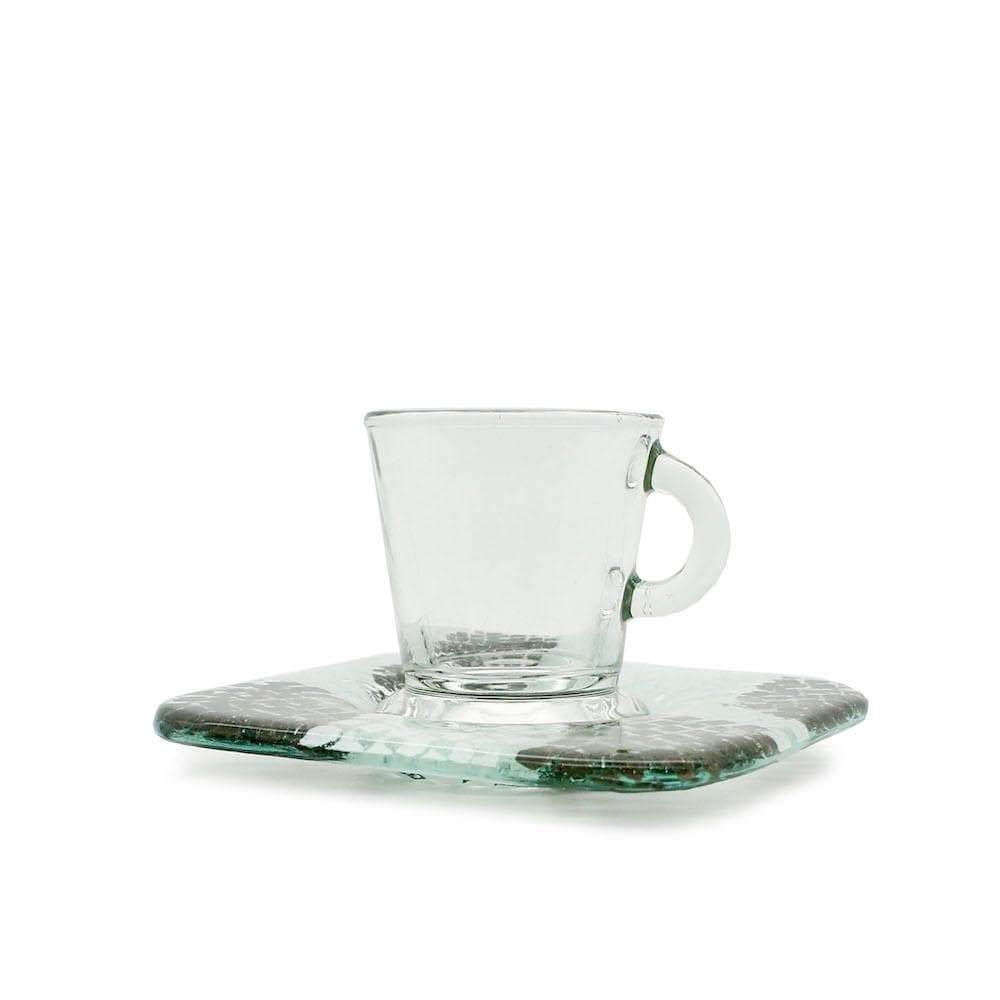 Calçada | Fused Glass Cup and Saucer