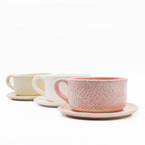 Carimbada I Handmade Ceramic Cup and Saucer - 4.7"