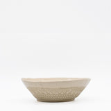 Carimbada I Handmade Ceramic Salad Bowl 7.5" - Beige