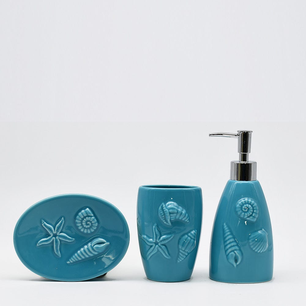 Ceramic Bathroom Set - Turquoise