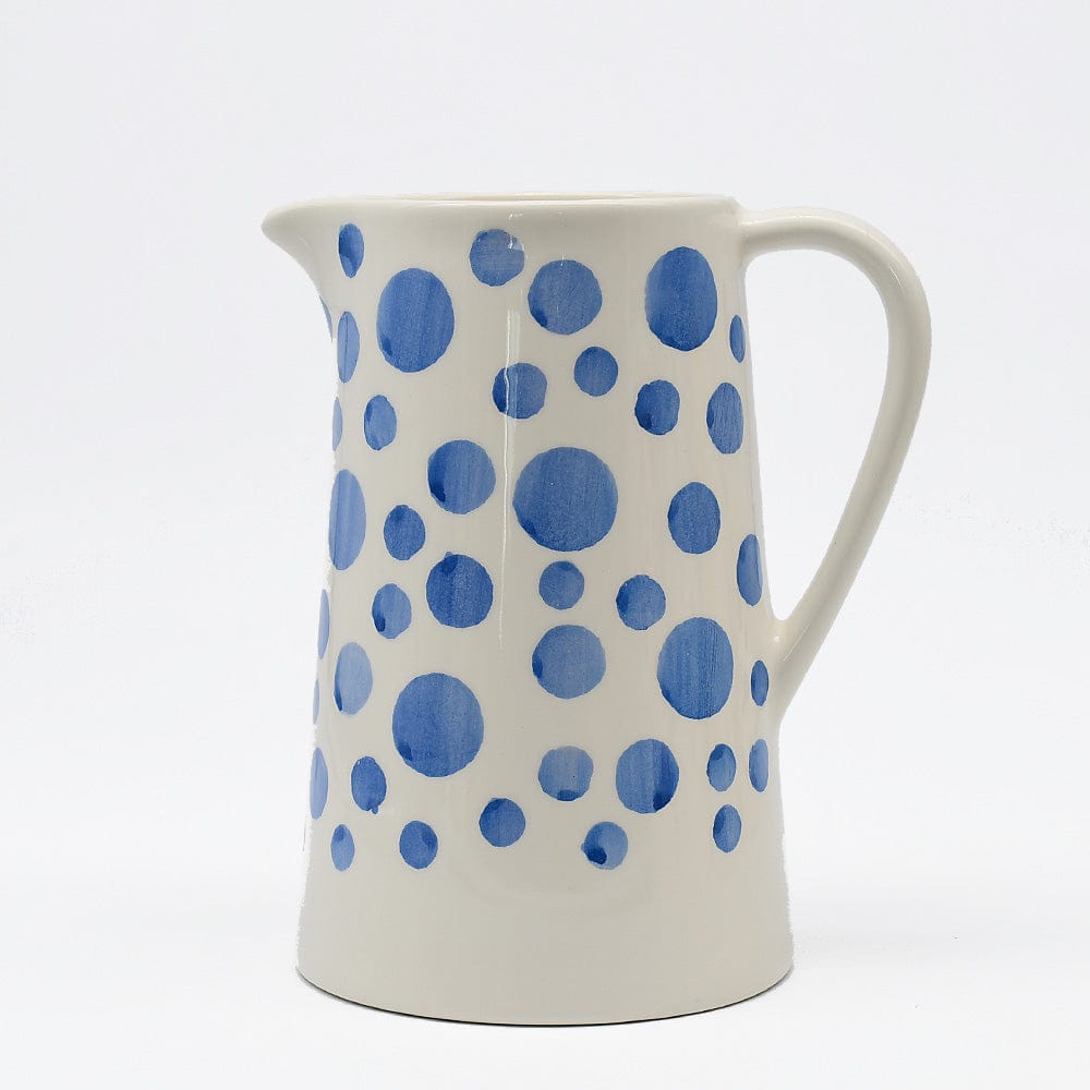 Ceramic Carafe with Blue Dots