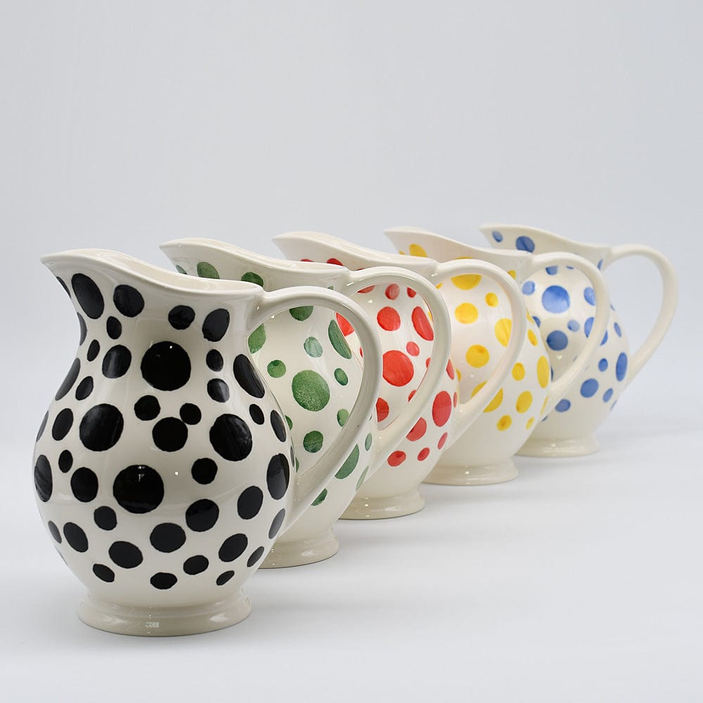 Ceramic Pitcher with Blue Dots