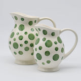 Ceramic Pitcher with Green Dots