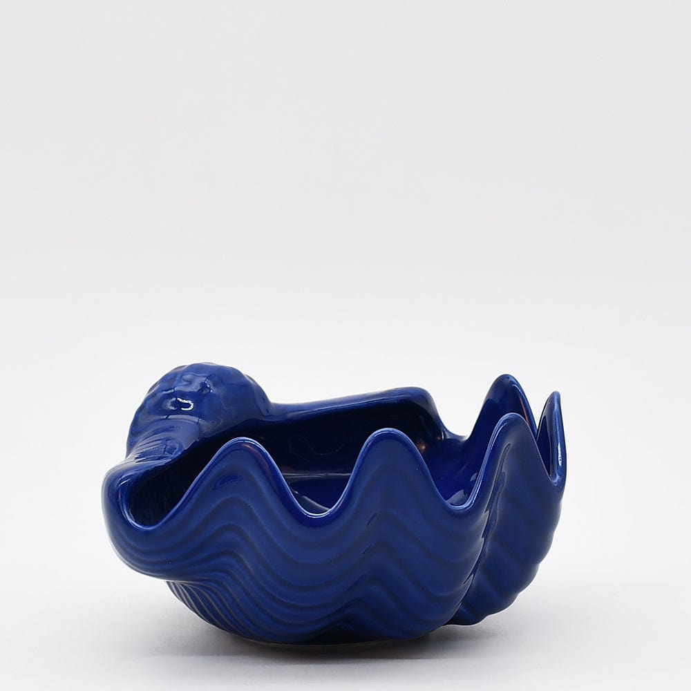 Ceramic Seashell 6.3'' - Cobalt Blue