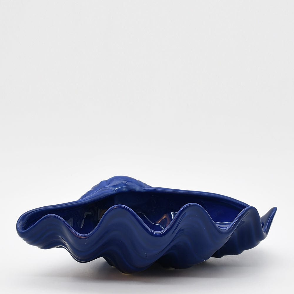 Ceramic Seashell 8.3" - Cobalt Blue