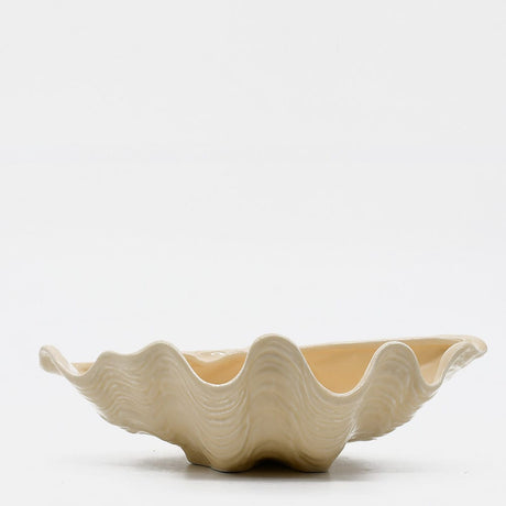 Ceramic Seashell Bowl 11.8'' - Beige