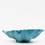 Ceramic Seashell Bowl 11.8'' - Turquoise Bue