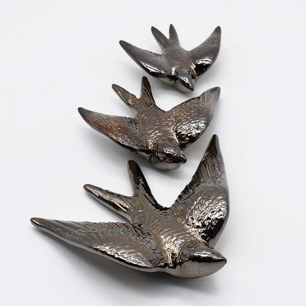 Ceramic Swallow - Brass