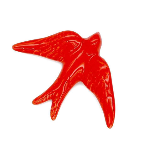 Ceramic Swallow - Bright Red