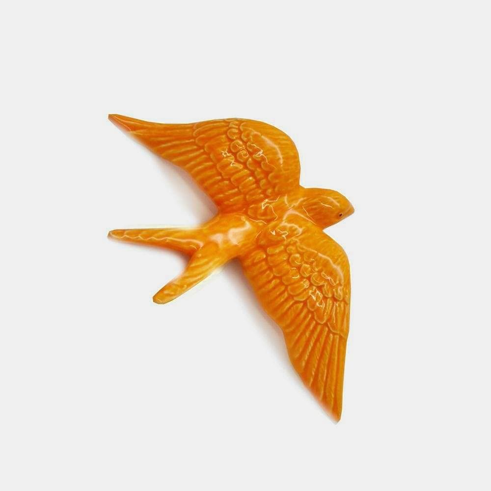 Ceramic Swallow from Caldas da Rainha - Orange