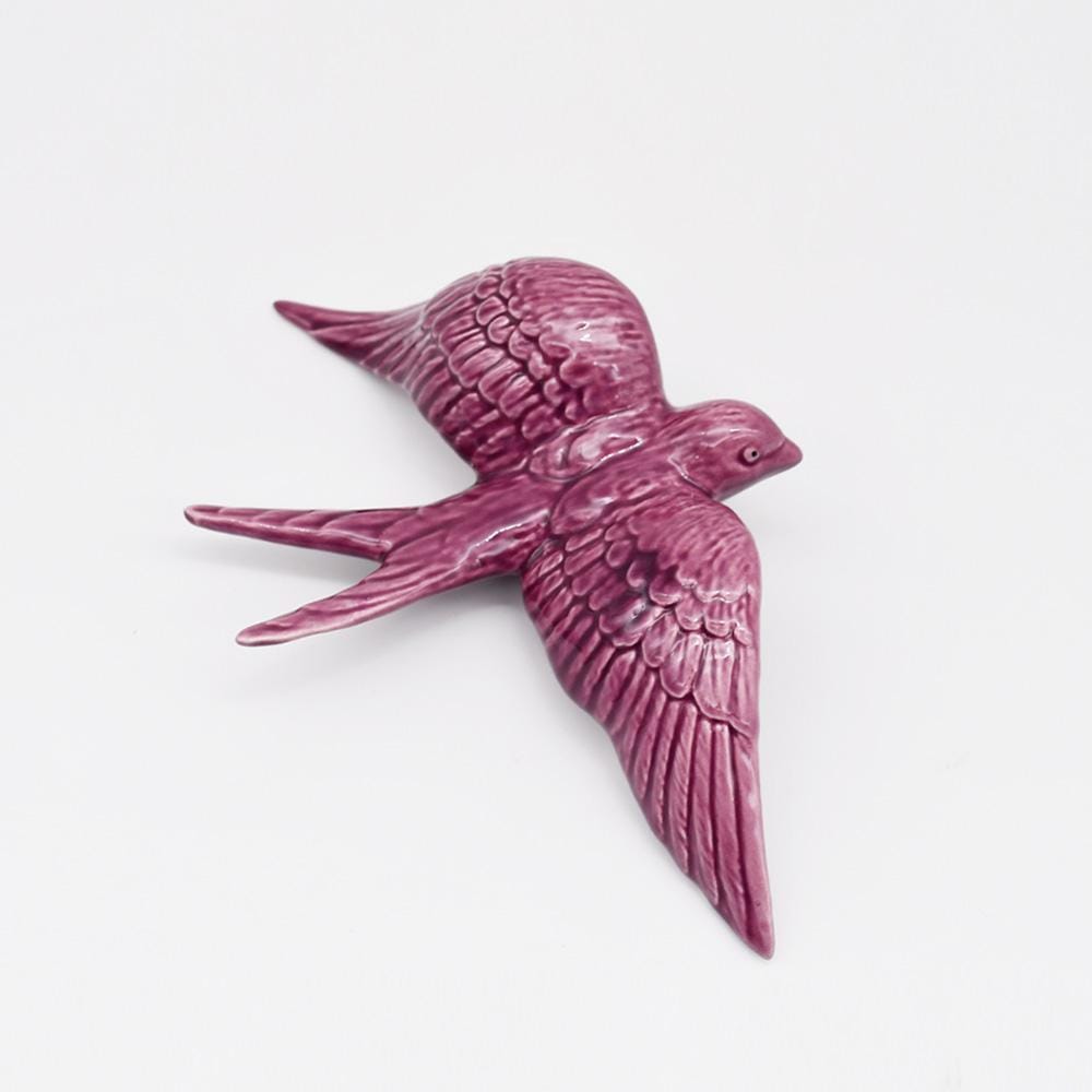 Ceramic swallow from Caldas da Rainha - Purple