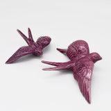 Ceramic swallow from Caldas da Rainha - Purple