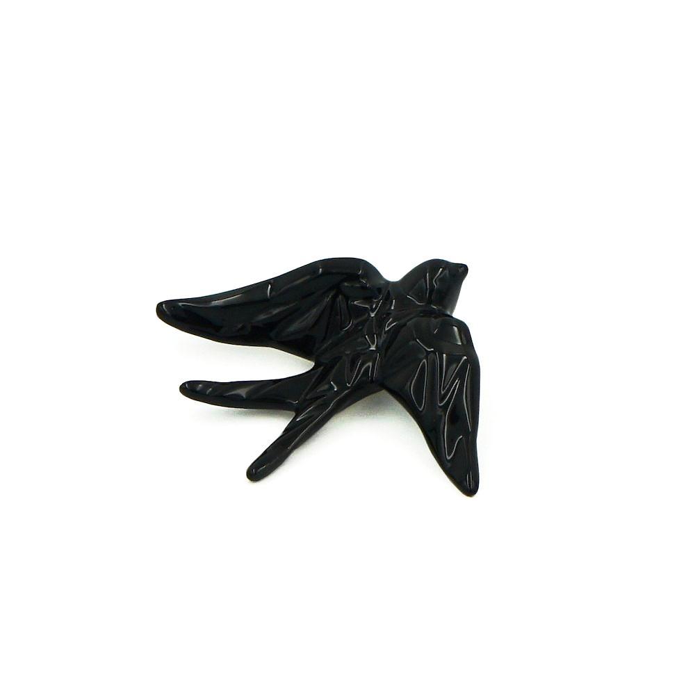 Ceramic Swallow Origami Style - Black