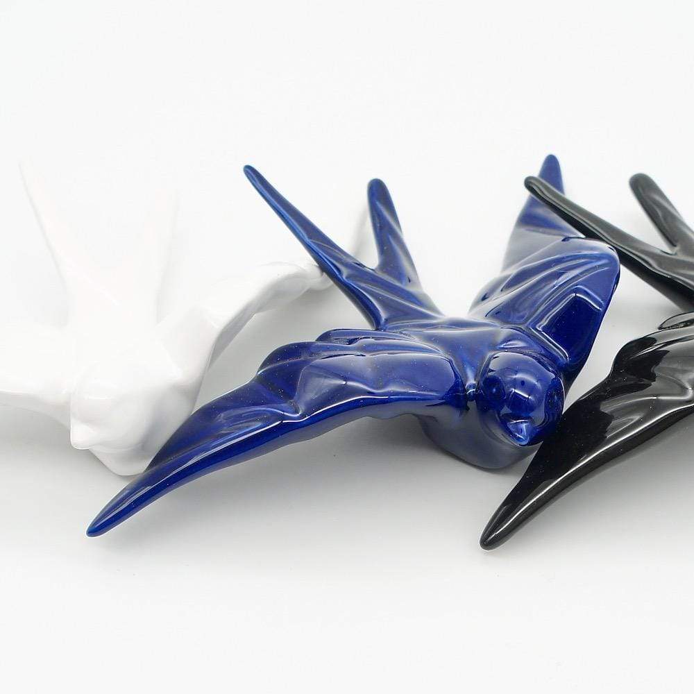 Ceramic Swallow Origami Style - Black