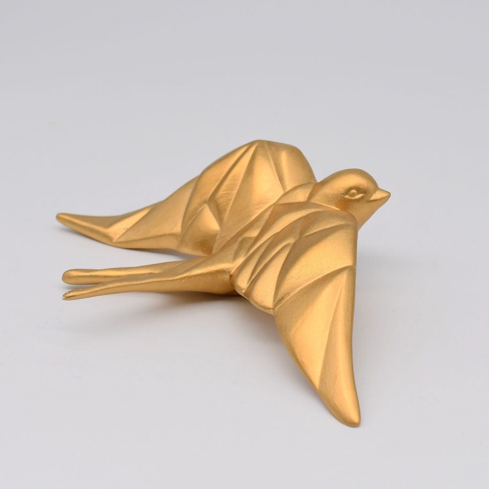 Ceramic Swallow Origami Style - Gold