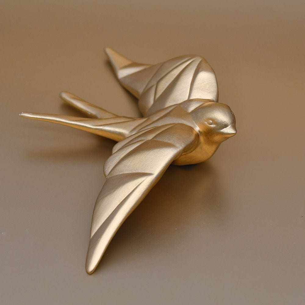 Ceramic Swallow Origami Style - Gold