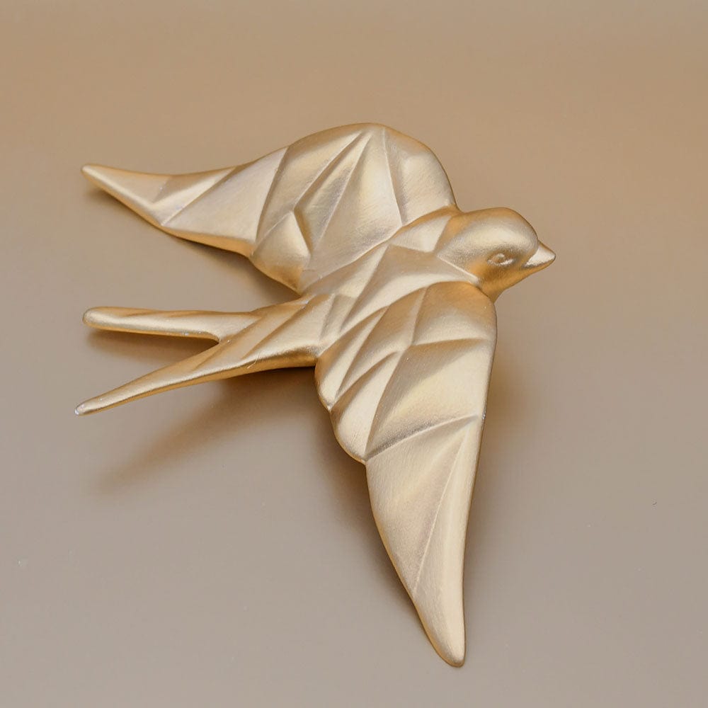 Ceramic Swallow Origami Style - Gold