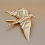 Ceramic Swallow Origami Style - Gold