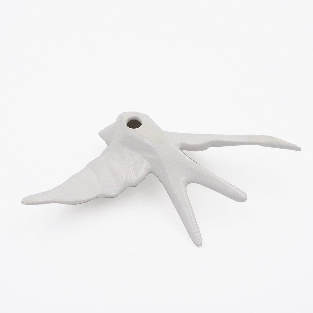 Ceramic Swallow Origami Style - White