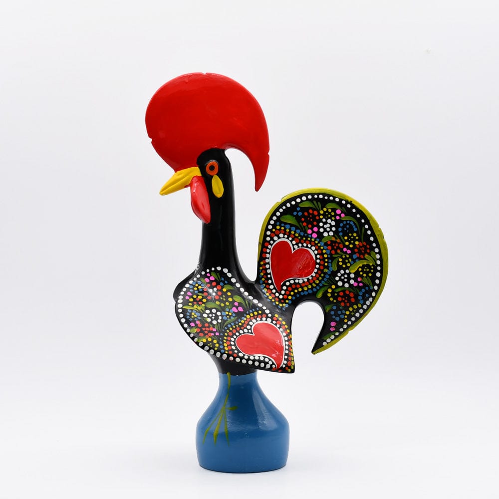 Coq de Barcelos 40cm noir - Prazeres Côta