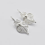 Coração de Viana I Silver Filigree Earrings - 1.0''