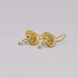 Coração I Gold-plated Filigree Earrings