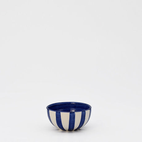 Costa Nova Mar I Striped Ceramic Bowl 3.2'' - Blue