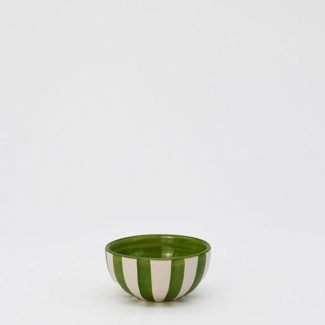 Costa Nova Mar I Striped Ceramic Bowl 3.2'' - Green