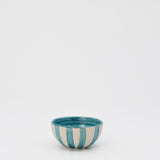 Costa Nova Mar I Striped Ceramic Bowl 3.2'' - Turquoise