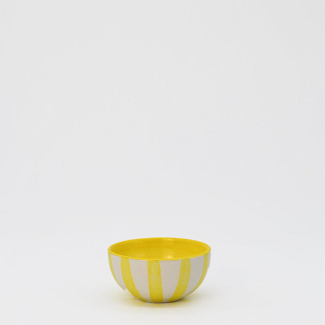 Costa Nova Mar I Striped Ceramic Bowl 3.2'' - Yellow