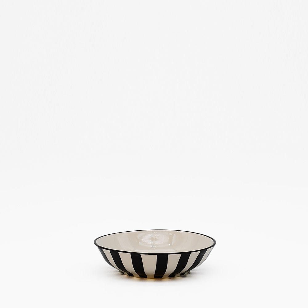 Costa Nova Mar I Striped Ceramic Bowl 5.1'' - Black