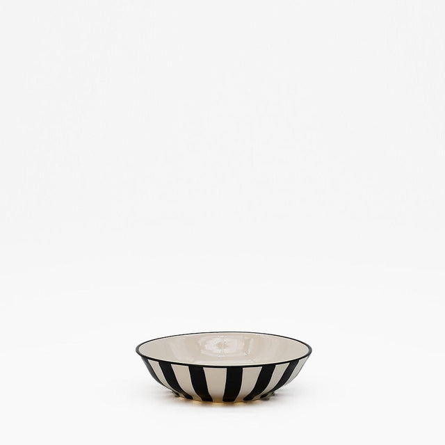 Costa Nova Mar I Striped Ceramic Bowl 5.1'' - Black