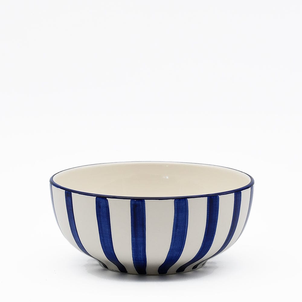 Costa Nova Mar I Striped Ceramic Cereal Bowl 6.3'' - Blue