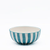 Costa Nova Mar I Striped Ceramic Cereal Bowl 6.3'' - Turquoise