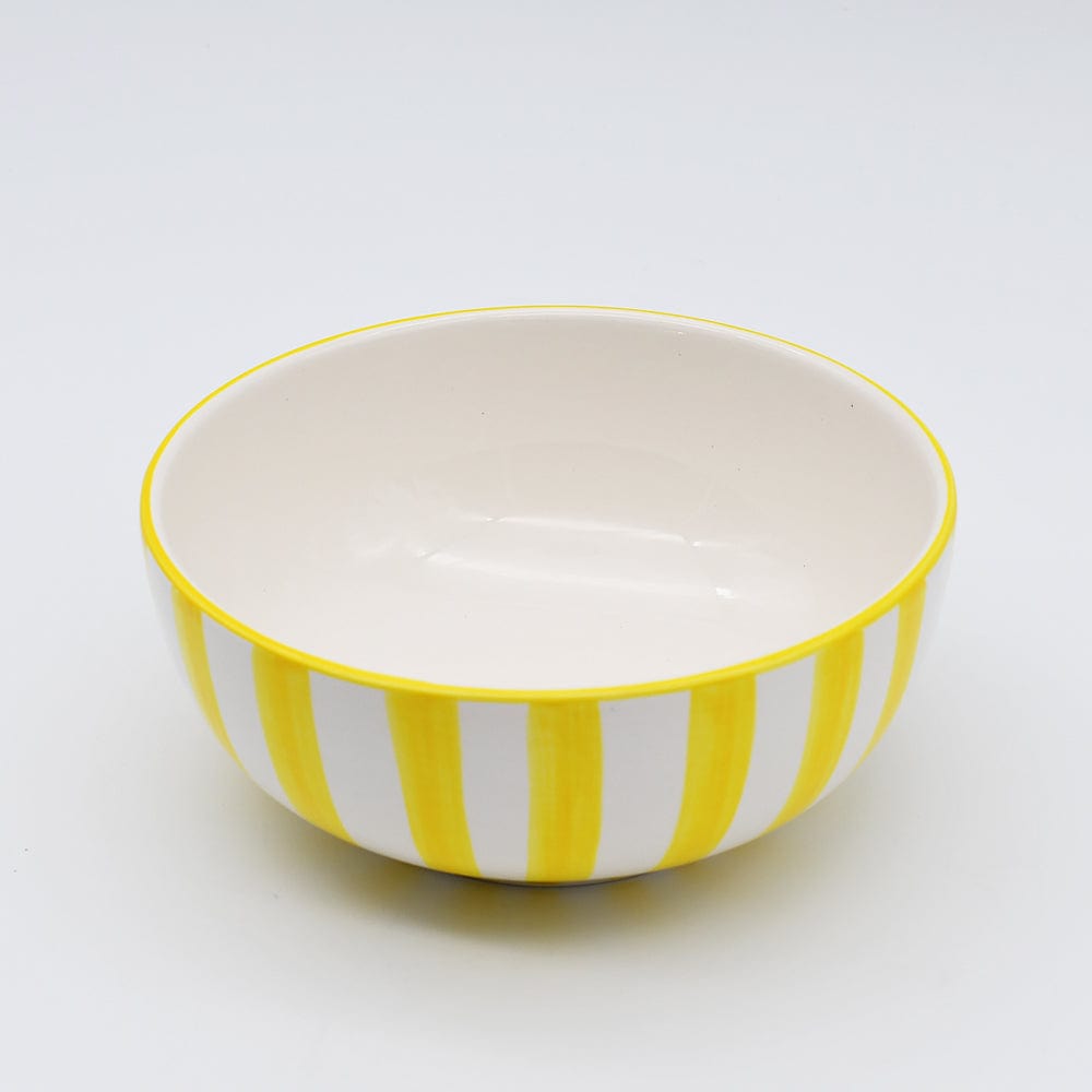 Costa Nova Mar I Striped Ceramic Cereal Bowl 6.3'' - Yellow