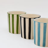 Costa Nova Mar I Striped Ceramic Mug - Black