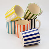 Costa Nova Mar I Striped Ceramic Mug - Black