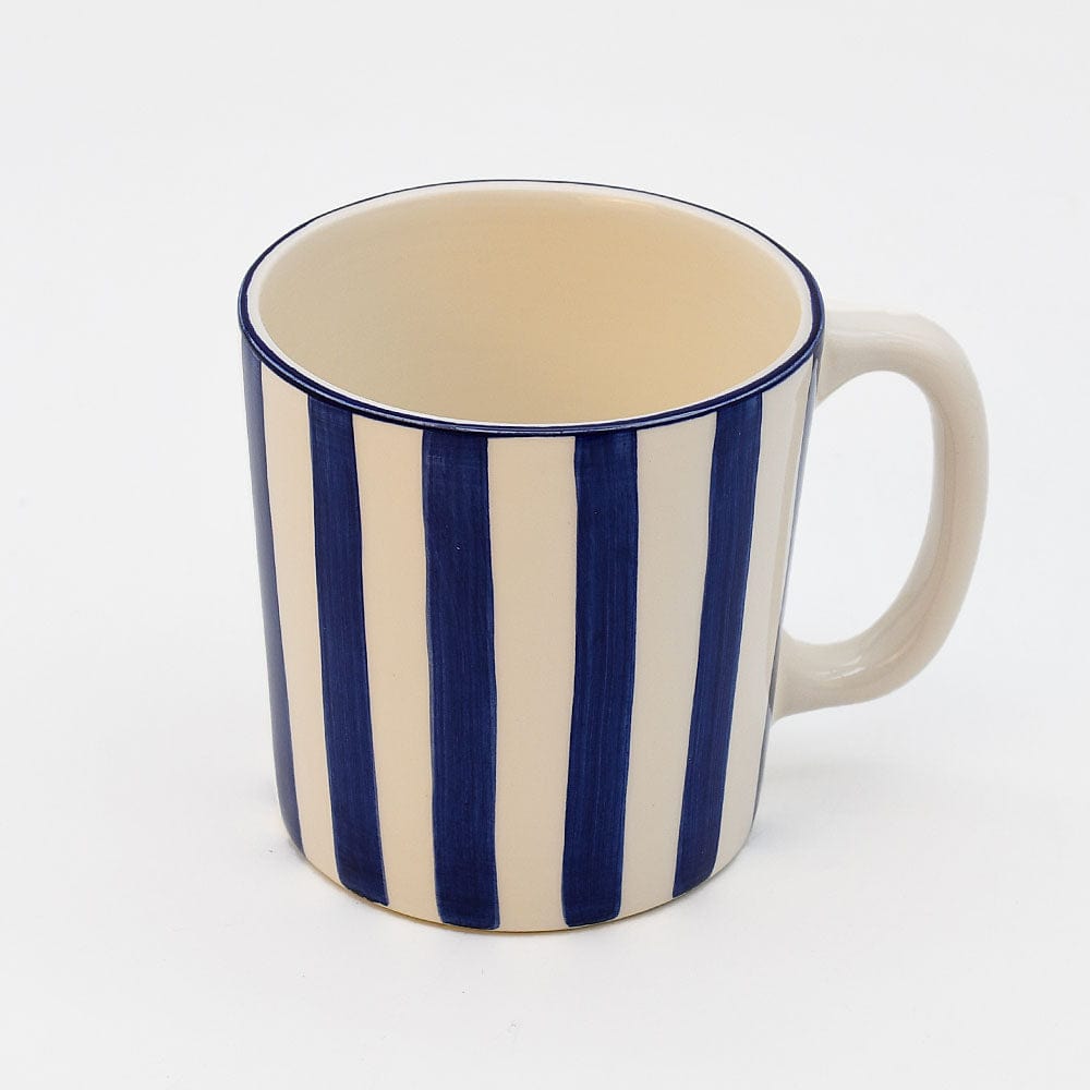 Costa Nova Mar I Striped Ceramic Mug - Blue