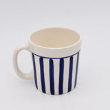 Costa Nova Mar I Striped Ceramic Mug - Blue