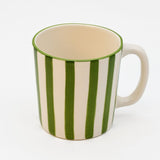 Costa Nova Mar I Striped Ceramic Mug - Green