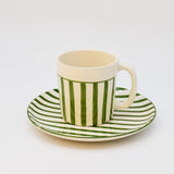 Costa Nova Mar I Striped Ceramic Mug - Green