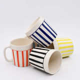 Costa Nova Mar I Striped Ceramic Mug - Green