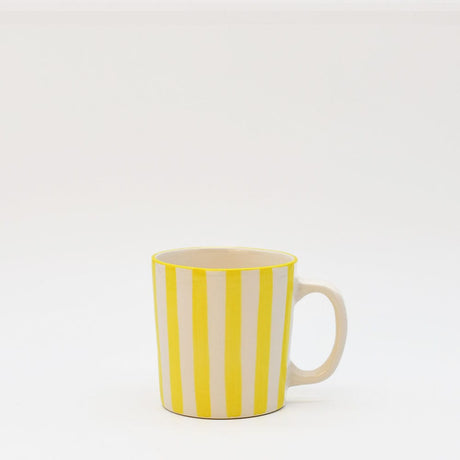 Costa Nova Mar I Striped Ceramic Mug - Yellow