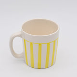 Costa Nova Mar I Striped Ceramic Mug - Yellow