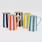 Costa Nova Mar I Striped Ceramic Pitcher - Black