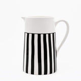 Costa Nova Mar I Striped Ceramic Pitcher - Black