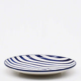 Costa Nova Mar I Striped Ceramic Plate 7.9'' - Blue