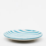 Costa Nova Mar I Striped Ceramic Plate 7.9'' - Turquoise