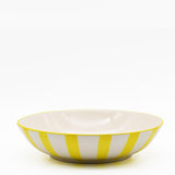 Costa Nova Mar I Striped Ceramic Salad Bowl 9.8'' - Yellow